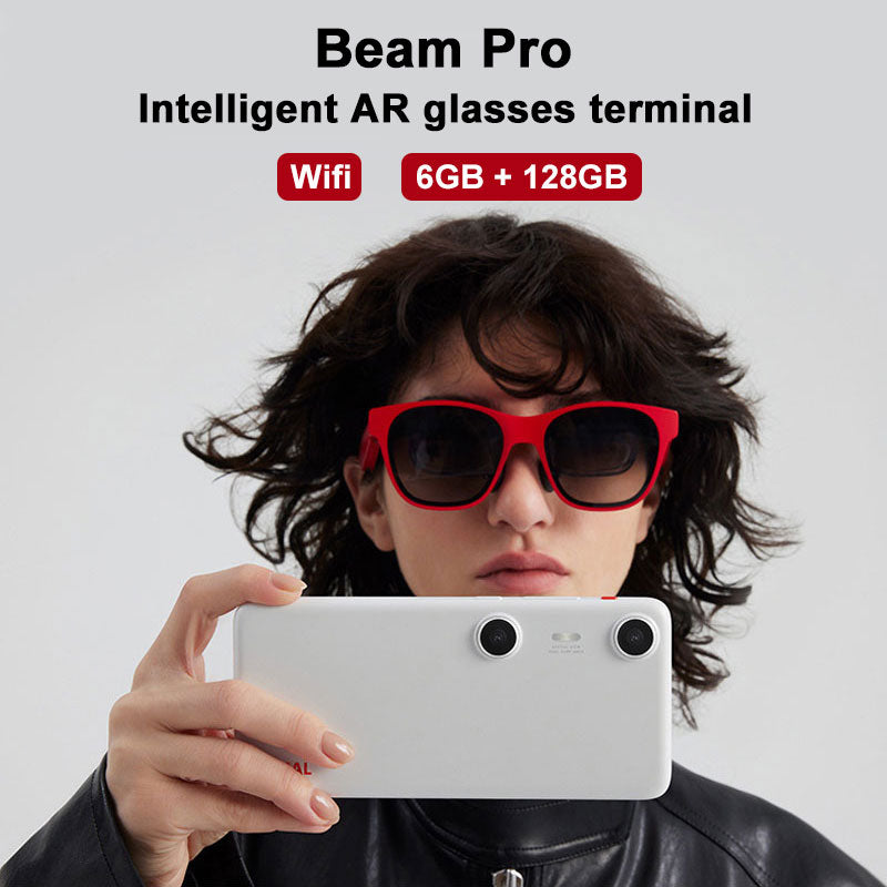 XREAL Beam Pro AR Glasses Terminal (Wifi 6GB + 128GB) with Dual 50MP 3D Cameras + 8MP Front Camera