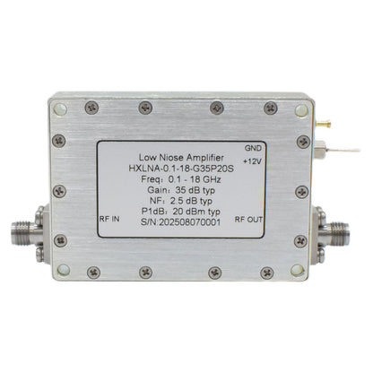 0.1-18GHz Ultra-wide Band RF Microwave Low Noise Amplifier 35dB High Gain LNA with SMA Female Connector