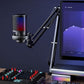 Black ME6S professional Game USB Microphone Flexible Adjustment RGB Live Streaming Condenser Microphone