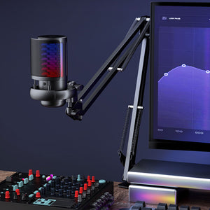 Pink ME6S professional Game USB Microphone Flexible Adjustment RGB Live Streaming Condenser Microphone
