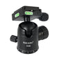 BEXIN K36 Ball Head – 36mm Damped Tripod Head for DSLR Cameras Panoramic Shooting and 15KG Load
