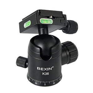 BEXIN K36 Ball Head – 36mm Damped Tripod Head for DSLR Cameras Panoramic Shooting and 15KG Load