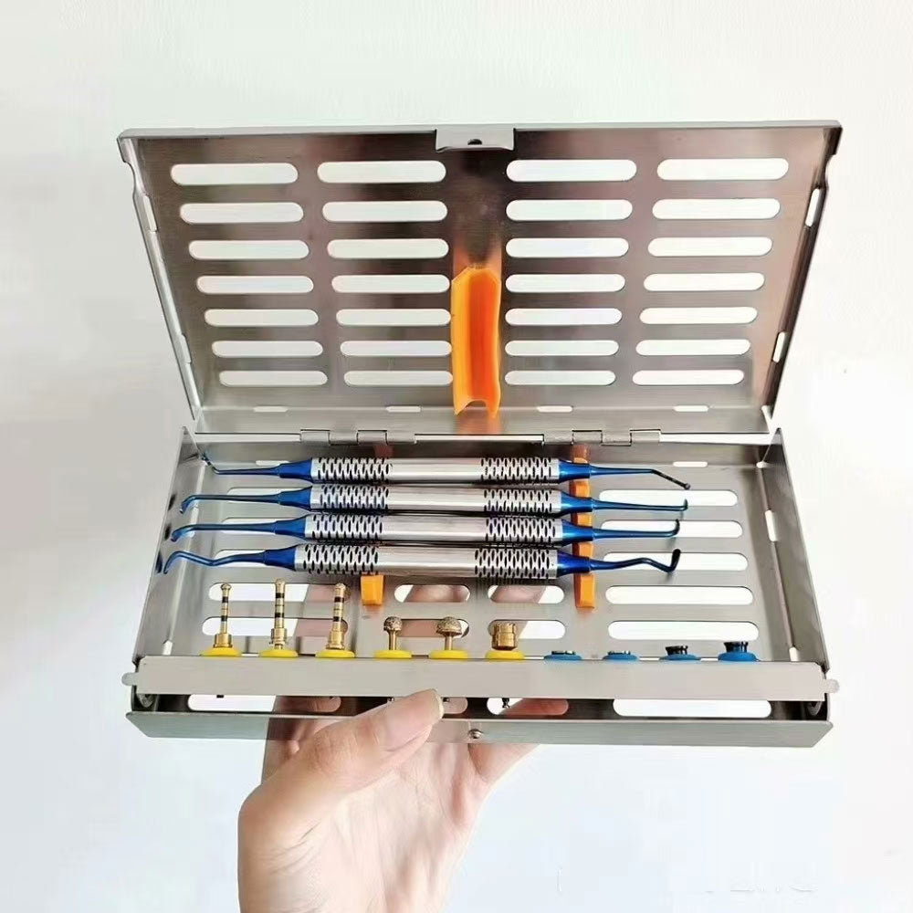 14PCS Dental Maxillary Sinus Lift Kit Maxillary Sinus Lift Drill Set for Crestal and Lateral Approach