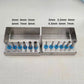 6PCS Extended Trephine Drills Dental Trephine Burs (3mm–8mm Optional) with Sterilization Box
