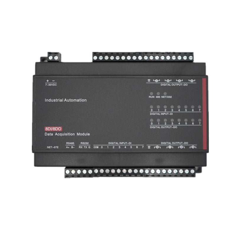 RTU-307E NET-07E 8DI 8DO IO Module Data Acquisition Module (RS485+RS232) for Industrial Automation