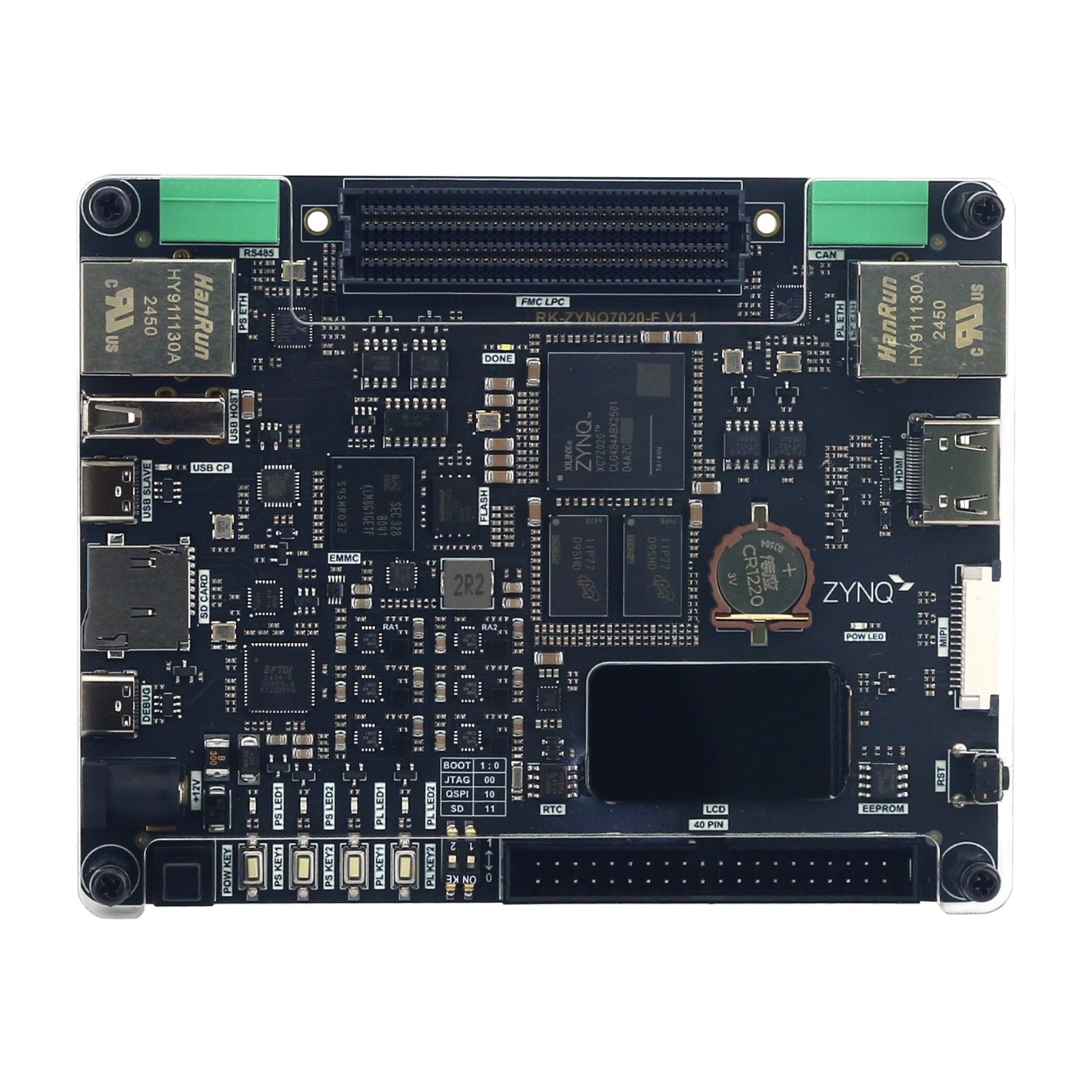 RK-ZYNQ7020-F ZYNQ7020 Development Board for Xilinx FPGA FMC 40Pin IO Support for AD9361 Sub Card