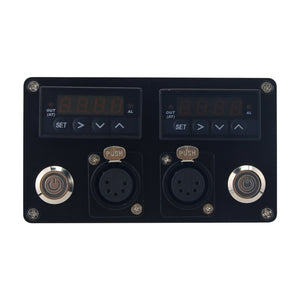 Intelligent Electric Digital Dual PID Controller Dual Display with 5 Pin XLR Male Plug and Power Cable