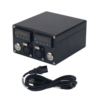 Intelligent Electric Digital Dual PID Controller Dual Display with 5 Pin XLR Male Plug and Power Cable