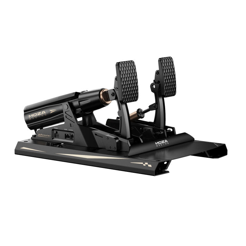 MOZA mBooster Active Pedal Sim Racing Pedals 2-Pedal Set with Dual 200KG Load Cell Sensors for Games