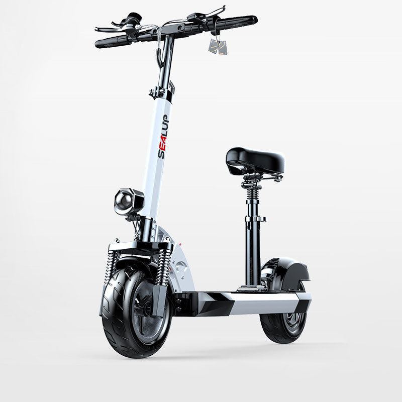 Sealup XLP-Q8 36V 400W 10.4Ah 30-40km Adult Electric Scooter Foldable E-Scooter (White) with 10-Inch Tires