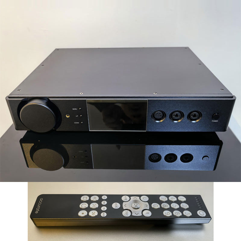 Black HPA-A1000 MK3 Balanced Headphone Amplifier Relay Volume Control OLED HD Screen Preamplifier with RC2 Remote Control
