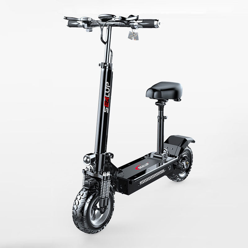 Sealup Q7 48V 500W 40-50km Mini E-Scooter Foldable Off-Road Electric Scooter w/ Wide LCD Dashboard
