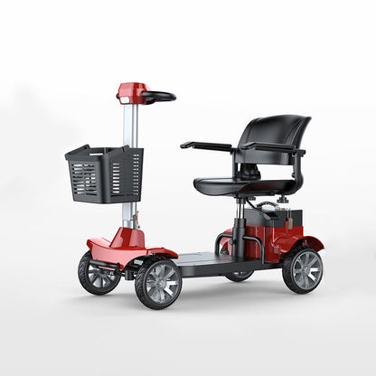 Sealup SU8 Red 500W Mobility Scooter – 60KM, 20A Battery, 10" Off-Road Tires, Foldable for Seniors