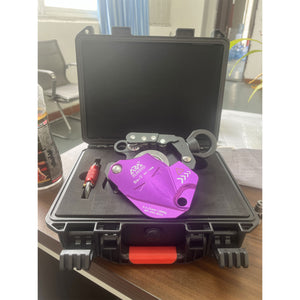 Purple SU-7 Electric Descent Device Lift Retarder 10-200KG Load Capacity Electric Lifting Descender for 9-11mm Ropes