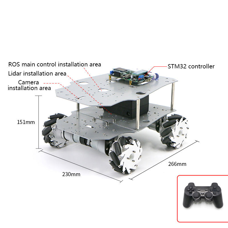 R550 Robot Chassis Robot Car Chassis (Mecanum Wheel Version w/ Electronic Control Swing Suspension)
