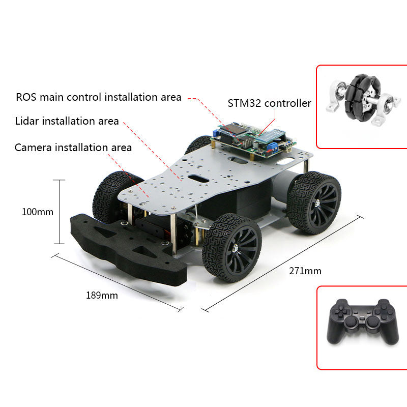 R550 Robot Chassis Robot Car Chassis (Ackerman/Differential Version Comes with Electronic Control)