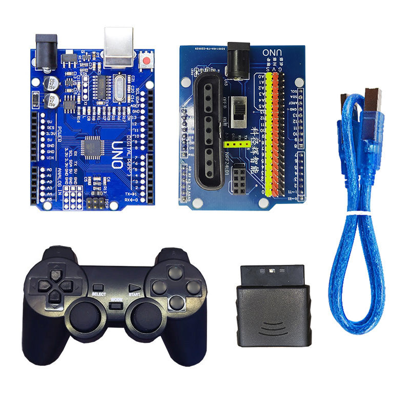 Expansion Board + Motherboard + Remote Controller (Wireless Receiver) for Ar-duino UNO R3 Robot Arm