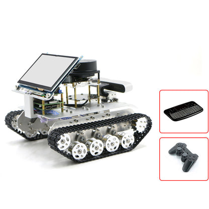 Tracked Vehicle ROS Car w/ Touch Screen Voice Module A1 Customized Radar For Raspberry Pi 4B 4GB