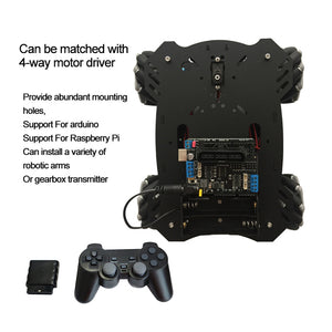 AGV Robot Car Chassis Unassembled w/ ROS Mecanum Wheel Plastic Gear Motor Wireless Controller Kit