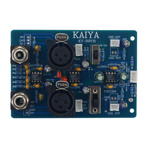 Dual Channel Stereo Balanced Input Gain BTL Bridging HiFi Preamplifier Board with 4558D Operational Amplifier