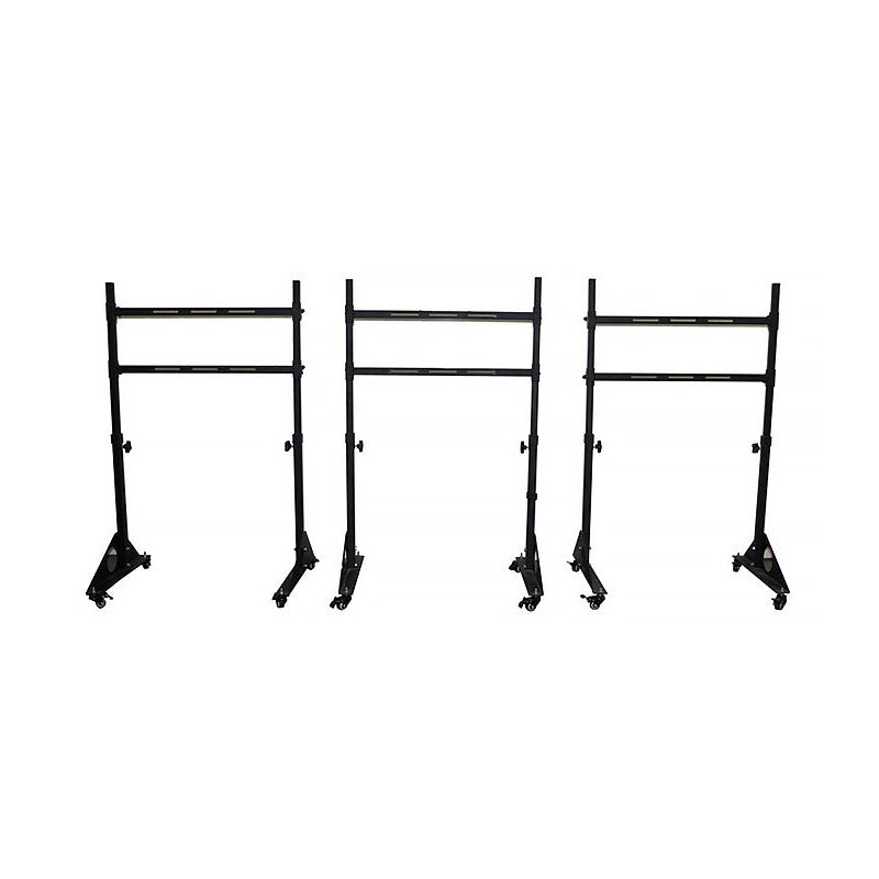 ARTcockpit Triple Monitor Stand Kit Mobile Freestanding Monitor Stand Set for 32–55" Displays