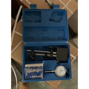 WCZ-C3INB 0-1.0" 0.001" Dial Indicator Imperial Dial Gauge with Magnetic Base Stand &amp; Carrying Case