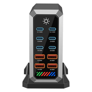 HW186 660W 10-IN-1 USB Charger Station Gallium Nitride Fast Charging Station Built-in Multi-protection System
