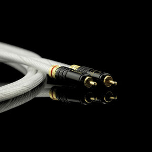 Pair of 3m/9.8ft YYAUDIO Dual RCA Audio Cables, Single Crystal Copper with Silver-Plated Conductors