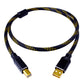 1m/3.3ft USB Audio Cable with Imported Cable Base (USB A to USB B) + Type-C to USB Female Adapter