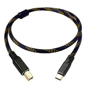 1m/3.3ft USB Audio Cable USB Data Cable with Imported Cable Base for Canare (Type-C to USB Square Port)