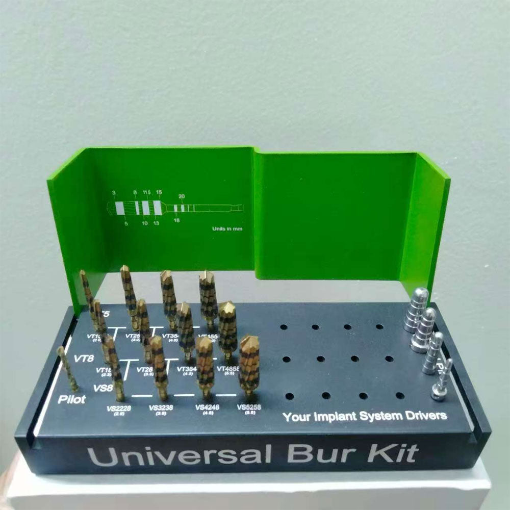 17PCS Dental Osseodensification Burs Kit Universal Bur Kit Surgical Tools for Dental Implant