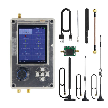 Upgraded PortaPack H2 + HackRF One R9 V2.0.0 SDR Radio Assembled w/ Plastic Shell 3.2&quot; LCD Antennas