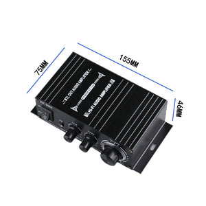 AK-280 Portable Vehicle Mini Power Amplifier 2.0 Channel 40W+40W HiFi Stereo Audio Amplifier