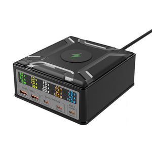 260W GaN Charger 6-in-1 USB Fast Charger Wireless Charger for Phone Supports QC 3.0 and PD3.1