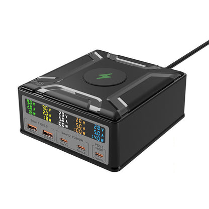260W GaN Charger 6-in-1 USB Fast Charger Wireless Charger for Phone Supports QC 3.0 and PD3.1