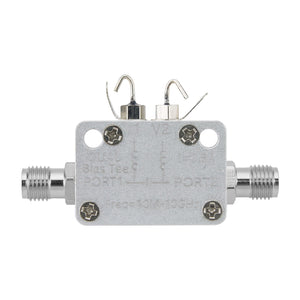 10M-10GHz RF Bias Tee DC50V Bidirectional Feed Coaxial Bias Tee with SMA Female Connector RF Accessory