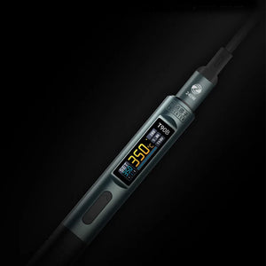 T90B (T245 Tip) Portable Intelligent Soldering Iron IPS LCD Screen 18-140W Constant Temperature Soldering Pen with TH10 Stand