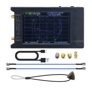 LiteVNA-64 50KHz-6.3GHz Vector Network Analyzer VNA Antenna Analyzer with 3.95&quot; Screen for MF HF VHF
