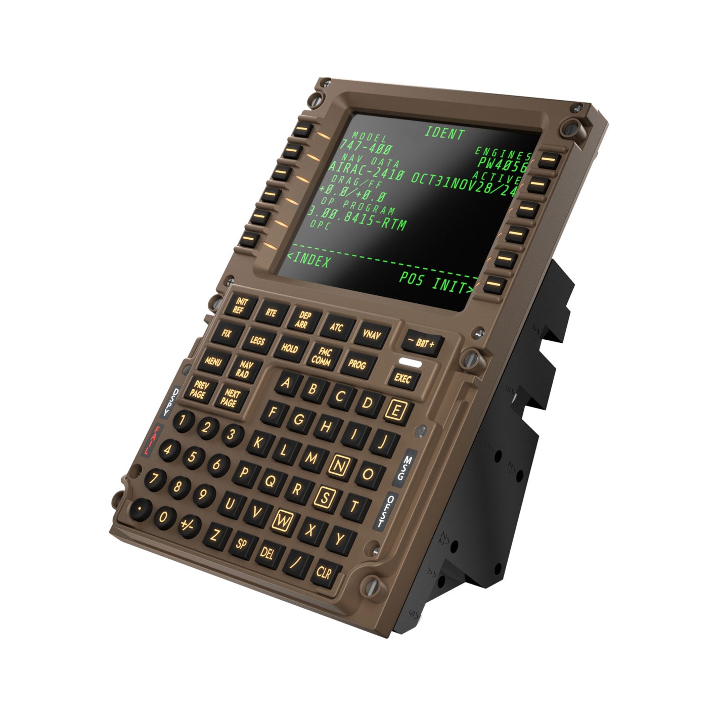 WINWING PFP4 CDU PMDG Flight Game Simulator Panel of Flight Plan Data/Stream Driven Display for X-Plane MSFS
