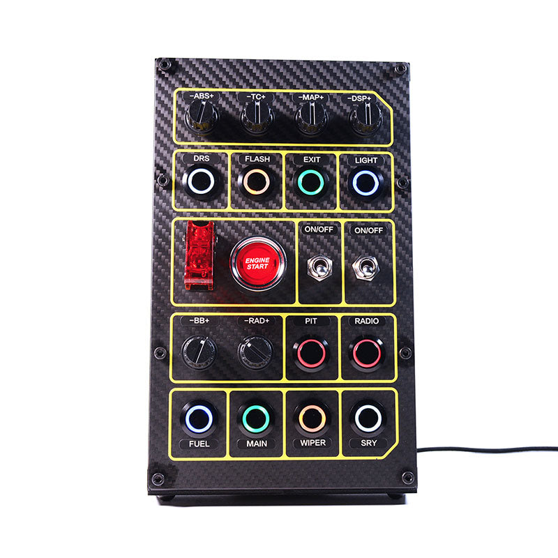 SIMDT Mustard Yellow Sim Racing Button Box for Euro Truck Simulator and American Truck Simulator