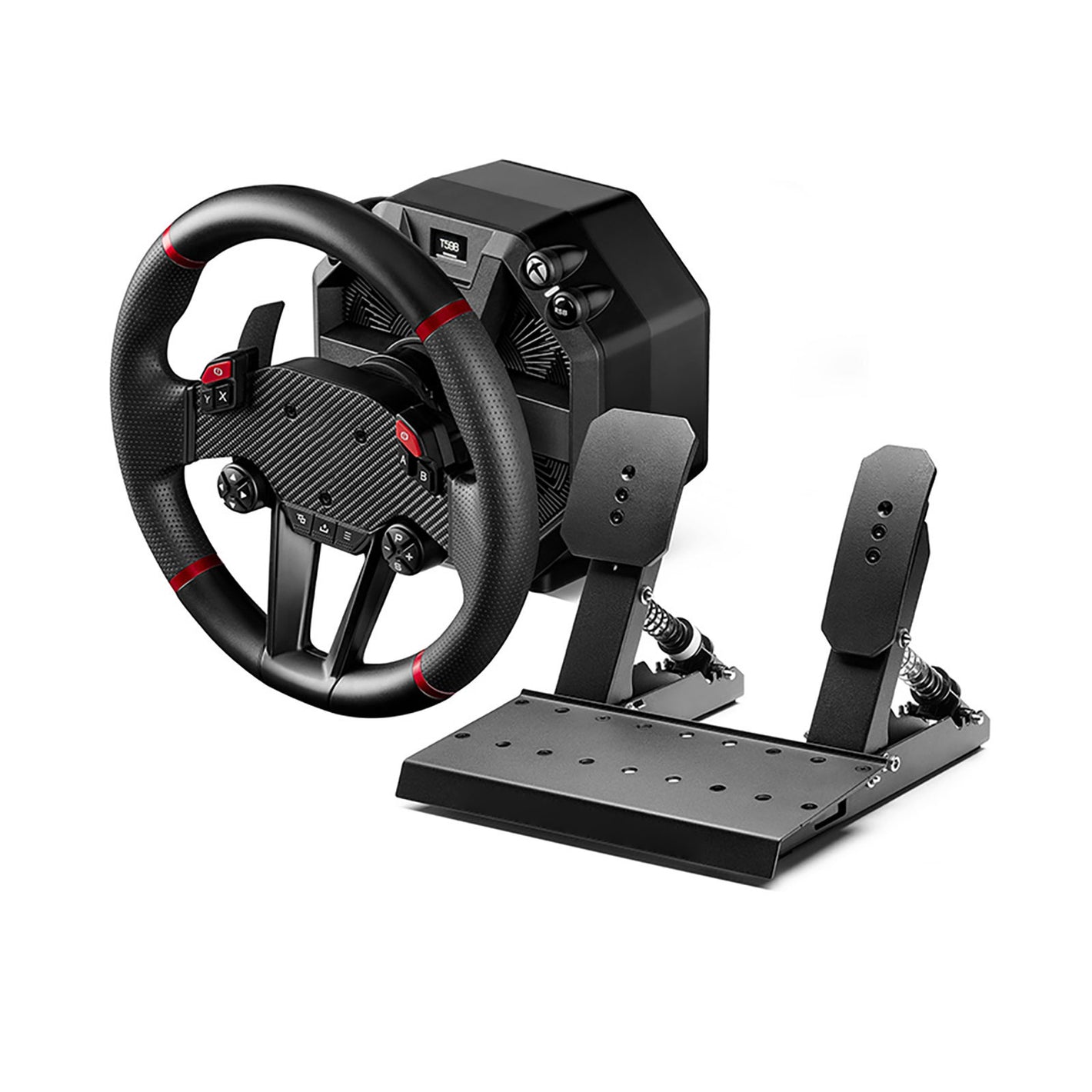 Original 11.8" 30cm T598X Direct Drive Steering Wheel for XBOX/PC + Wheel Base + Raceline Pedals LTE