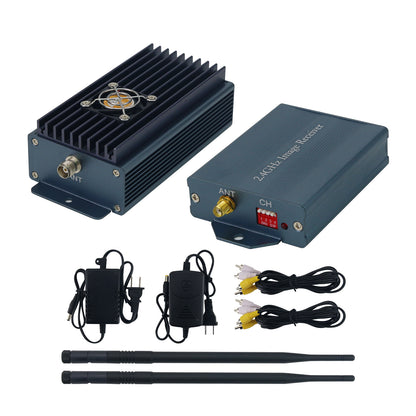 2.4G 10W Wireless Audio Video Transmitter Receiver AV Transmitter Receiver for 200-3000 Meter Distance