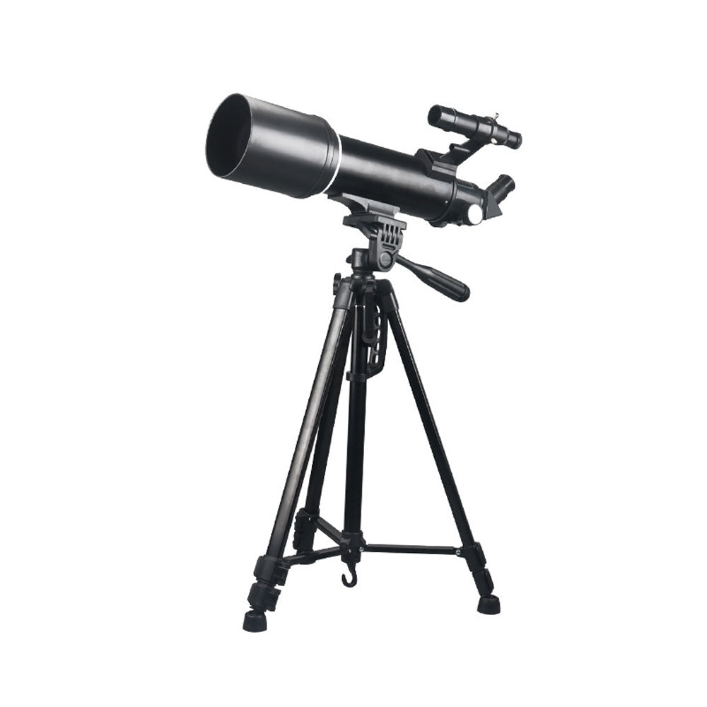 TeSeek Black 40070 Astronomical Telescope 70mm Aperture 16X-40X Magnification Finderscope with 1.5X/3X Barlow Lens