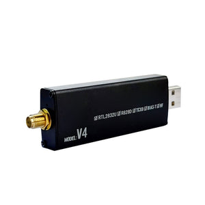 Original Blog V4 SDR Dongle 500KHz-1.766GHz R828D RTL2832U 1PPM with USB-A Port + Suction Cup Antenna