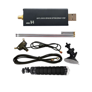 Original Blog V4 SDR Dongle 500KHz-1.766GHz R828D RTL2832U 1PPM with USB-A Port + Dual Antenna Kit