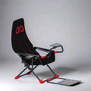 HappyGame Foldable Racing Simulator Cockpit Sim Racing Cockpit 150KG Load w/ Manual Shifter Bracket