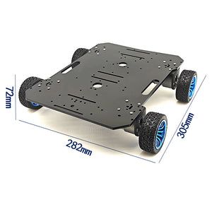 Single-layer Acrylic 4WD Chassis 305 Series 12V 320RPM Encoder Motor Differential Intelligent Car Chassis