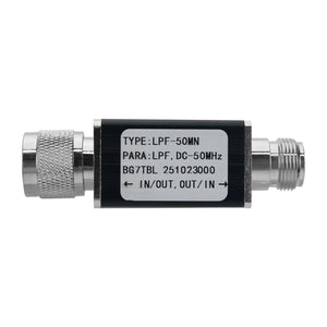 LPF-50MN 50MHz Low Pass Filter 50ohms LPF High Quality RF Accessory with N Male to N Female Connector