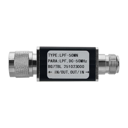 LPF-50MN 50MHz Low Pass Filter 50ohms LPF High Quality RF Accessory with N Male to N Female Connector