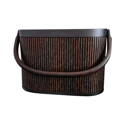 B&amp;O Beosound A5 Outdoor Portable Subwoofer Bluetooth Speaker (Dark Oak) with Qi Wireless Charging